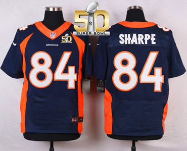 Nike Broncos #84 Shannon Sharpe Navy Blue Alternate Super Bowl 50 Men's Stitched NFL Elite Jersey Nike Broncos #84 Shannon Sharpe Navy Blue Alternate Super Bowl 50 Men's Stitched NFL Elite Jersey