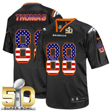 Nike Broncos #88 Demaryius Thomas Black Super Bowl 50 Men's Stitched NFL Elite USA Flag Fashion Jersey Nike Broncos #88 Demaryius Thomas Black Super Bowl 50 Men's Stitched NFL Elite USA Flag Fashion Jersey