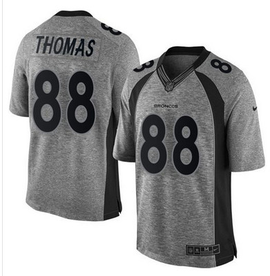 Nike Broncos #88 Demaryius Thomas Gray Men's Stitched NFL Limited Gridiron Gray Jersey Nike Broncos #88 Demaryius Thomas Gray Men's Stitched NFL Limited Gridiron Gray Jersey