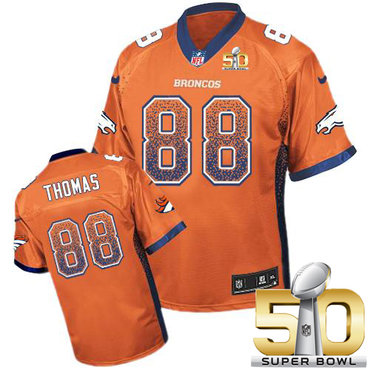 Nike Broncos #88 Demaryius Thomas Orange Team Color Super Bowl 50 Men's Stitched NFL Elite Drift Fashion Jersey Nike Broncos #88 Demaryius Thomas Orange Team Color Super Bowl 50 Men's Stitched NFL Elite Drift Fashion Jersey