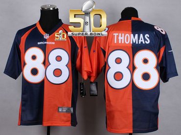 Nike Broncos #88 Demaryius Thomas OrangeNavy Blue Super Bowl 50 Men's Stitched NFL Elite Split Jersey Nike Broncos #88 Demaryius Thomas OrangeNavy Blue Super Bowl 50 Men's Stitched NFL Elite Split Jersey
