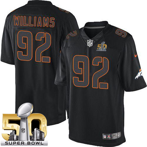 Nike Broncos #92 Sylvester Williams Black Impact Super Bowl 50 Men's Stitched NFL Limited Jersey Nike Broncos #92 Sylvester Williams Black Impact Super Bowl 50 Men's Stitched NFL Limited Jersey