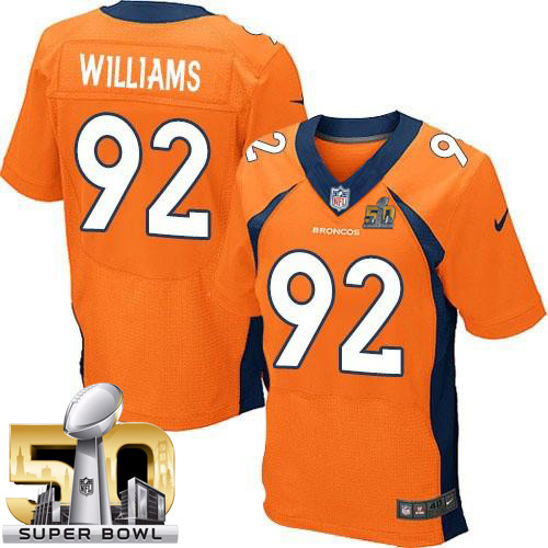 Nike Broncos #92 Sylvester Williams Orange Team Color Super Bowl 50 Men's Stitched NFL New Elite Jersey Nike Broncos #92 Sylvester Williams Orange Team Color Super Bowl 50 Men's Stitched NFL New Elite Jersey
