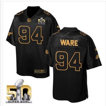 Nike Broncos #94 DeMarcus Ware Black Super Bowl 50 Men's Stitched NFL Elite Pro Line Gold Collection Jersey Nike Broncos #94 DeMarcus Ware Black Super Bowl 50 Men's Stitched NFL Elite Pro Line Gold Collection Jersey