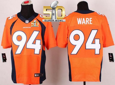 Nike Broncos #94 DeMarcus Ware Orange Team Color Super Bowl 50 Men's Stitched NFL New Elite Jersey Nike Broncos #94 DeMarcus Ware Orange Team Color Super Bowl 50 Men's Stitched NFL New Elite Jersey