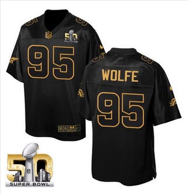 Nike Broncos #95 Derek Wolfe Black Super Bowl 50 Men's Stitched NFL Elite Pro Line Gold Collection Jersey Nike Broncos #95 Derek Wolfe Black Super Bowl 50 Men's Stitched NFL Elite Pro Line Gold Collection Jersey