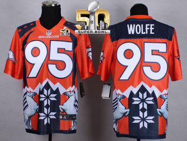Nike Broncos #95 Derek Wolfe Orange Super Bowl 50 Men's Stitched NFL Elite Noble Fashion Jersey Nike Broncos #95 Derek Wolfe Orange Super Bowl 50 Men's Stitched NFL Elite Noble Fashion Jersey
