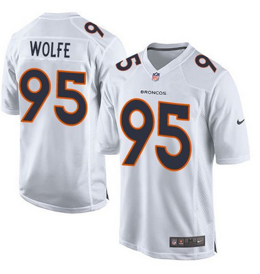 Nike Broncos #95 Derek Wolfe White Men's Stitched NFL Game Event Jersey Nike Broncos #95 Derek Wolfe White Men's Stitched NFL Game Event Jersey