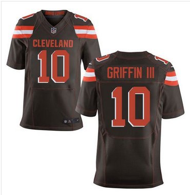 Nike Browns #10 Robert Griffin III Brown Team Color Men's Stitched NFL New Elite Jersey