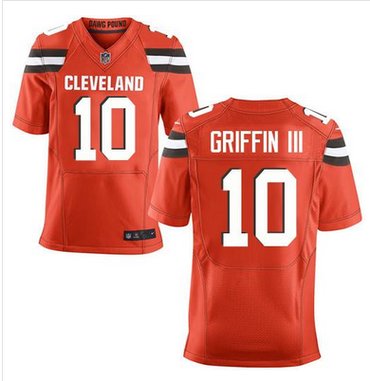 Nike Browns #10 Robert Griffin III Orange Alternate Men's Stitched NFL New Elite Jersey