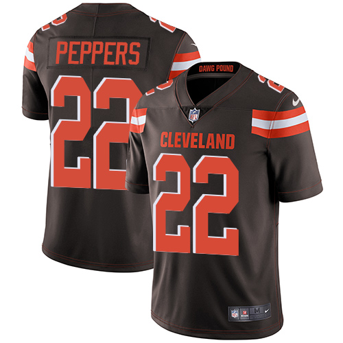 Nike Browns #22 Jabrill Peppers Brown Team Color Men's Stitched NFL Vapor Untouchable Limited Jersey Nike Browns #22 Jabrill Peppers Brown Team Color Men's Stitched NFL Vapor Untouchable Limited Jersey