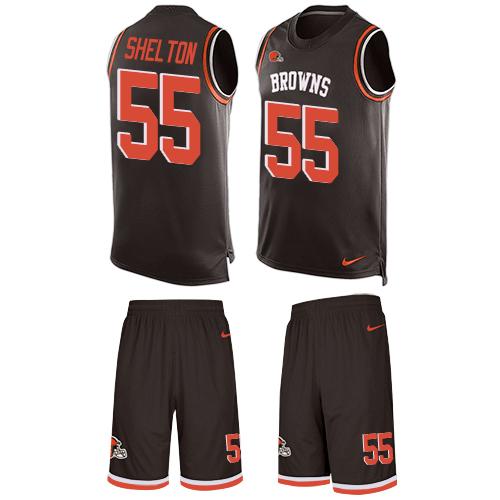 Nike Browns #55 Danny Shelton Brown Team Color Men's Stitched NFL Limited Tank Top Suit Jersey Nike Browns #55 Danny Shelton Brown Team Color Men's Stitched NFL Limited Tank Top Suit Jersey