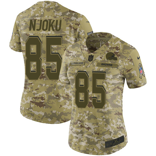 Nike Browns #85 David Njoku Camo Women's Stitched NFL Limited 2018 Salute to Service Jersey Nike Browns #85 David Njoku Camo Women's Stitched NFL Limited 2018 Salute to Service Jersey