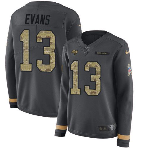 Nike Buccaneers #13 Mike Evans Anthracite Salute to Service Nike Buccaneers #13 Mike Evans Anthracite Salute to Service