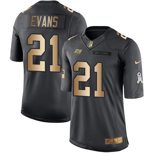 Nike Buccaneers #21 Justin Evans Black Men's Stitched NFL Limited Gold Salute To Service Jersey Nike Buccaneers #21 Justin Evans Black Men's Stitched NFL Limited Gold Salute To Service Jersey
