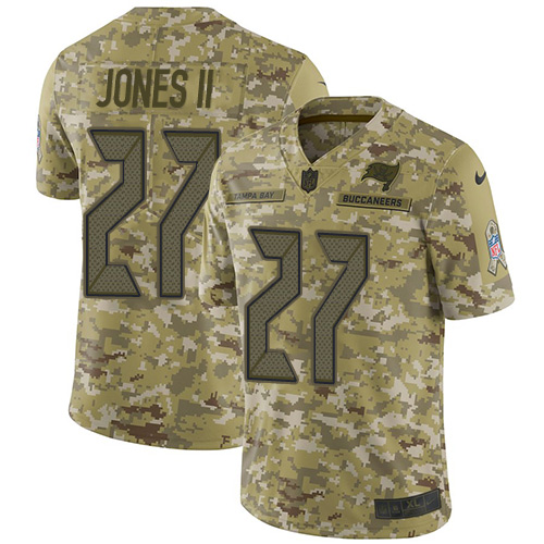 Nike Buccaneers #27 Ronald Jones II Camo Men's Stitched NFL Limited 2018 Salute To Service Jersey Nike Buccaneers #27 Ronald Jones II Camo Men's Stitched NFL Limited 2018 Salute To Service Jersey