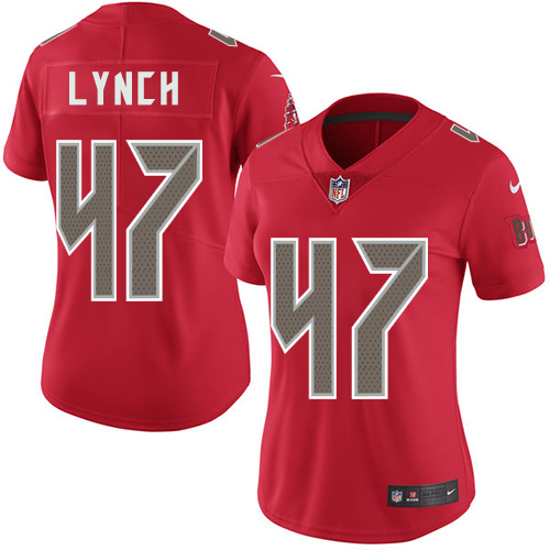 Nike Buccaneers #47 John Lynch Red Women's Stitched NFL Limited Rush Jersey Nike Buccaneers #47 John Lynch Red Women's Stitched NFL Limited Rush Jersey