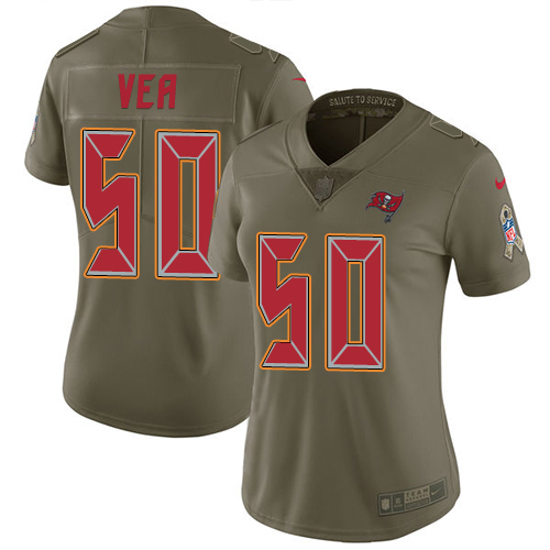 Nike Buccaneers #50 Vita Vea Olive Women's Stitched NFL Limited 2017 Salute to Service Jersey Nike Buccaneers #50 Vita Vea Olive Women's Stitched NFL Limited 2017 Salute to Service Jersey