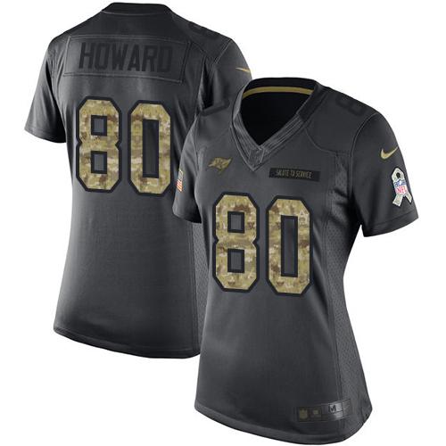 Nike Buccaneers #80 O. J. Howard Black Women's Stitched NFL Limited 2016 Salute to Service Jersey Nike Buccaneers #80 O. J. Howard Black Women's Stitched NFL Limited 2016 Salute to Service Jersey