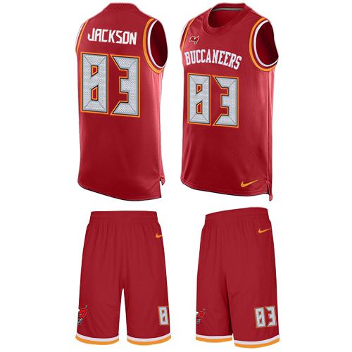 Nike Buccaneers #83 Vincent Jackson Red Team Color Men's Stitched NFL Limited Tank Top Suit Jersey Nike Buccaneers #83 Vincent Jackson Red Team Color Men's Stitched NFL Limited Tank Top Suit Jersey