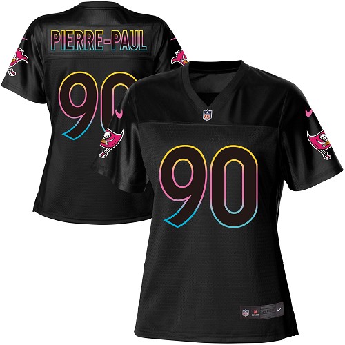Nike Buccaneers #90 Jason Pierre-Paul Black Women's NFL Fashion Game Jersey Nike Buccaneers #90 Jason Pierre-Paul Black Women's NFL Fashion Game Jersey