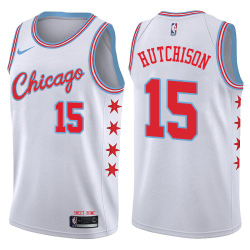 Nike Bulls #15 Chandler Hutchison White NBA Swingman City Edition Jersey Nike Bulls #15 Chandler Hutchison White NBA Swingman City Edition Jersey