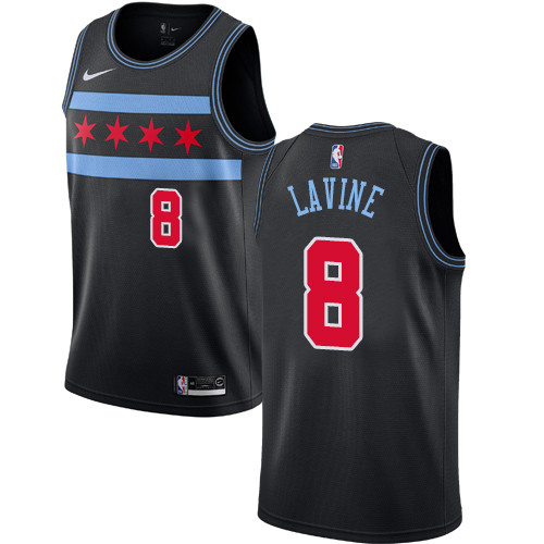 Nike Bulls #8 Zach LaVine Black NBA Swingman City Edition 2018-2019 Jersey