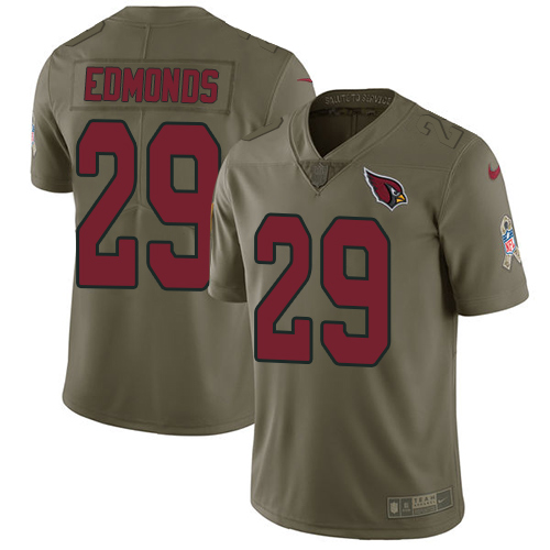 Nike Cardinals #29 Chase Edmonds Olive Men's Stitched NFL Limited 2017 Salute to Service Jersey Nike Cardinals #29 Chase Edmonds Olive Men's Stitched NFL Limited 2017 Salute to Service Jersey