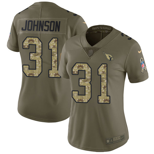 Nike Cardinals #31 David Johnson Olive Camo Women's Stitched NFL Limited 2017 Salute to Service Jersey Nike Cardinals #31 David Johnson Olive Camo Women's Stitched NFL Limited 2017 Salute to Service Jersey