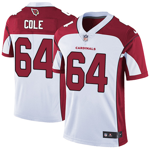 Nike Cardinals #64 Mason Cole White Men's Stitched NFL Vapor Untouchable Limited Jersey Nike Cardinals #64 Mason Cole White Men's Stitched NFL Vapor Untouchable Limited Jersey