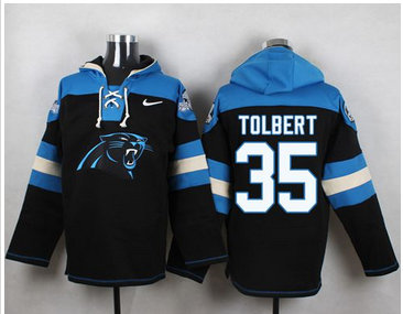 Nike Carolina Panthers #35 Mike Tolbert Black Player Pullover NFL Hoodie Nike Carolina Panthers #35 Mike Tolbert Black Player Pullover NFL Hoodie