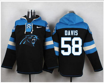 Nike Carolina Panthers #58 Thomas Davis Black Player Pullover NFL Hoodie Nike Carolina Panthers #58 Thomas Davis Black Player Pullover NFL Hoodie
