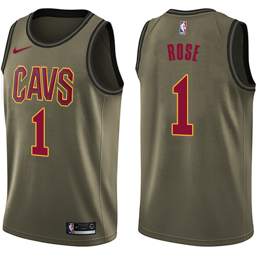 Nike Cavaliers #1 Derrick Rose Green Salute to Service NBA Swingman Jersey Nike Cavaliers #1 Derrick Rose Green Salute to Service NBA Swingman Jersey