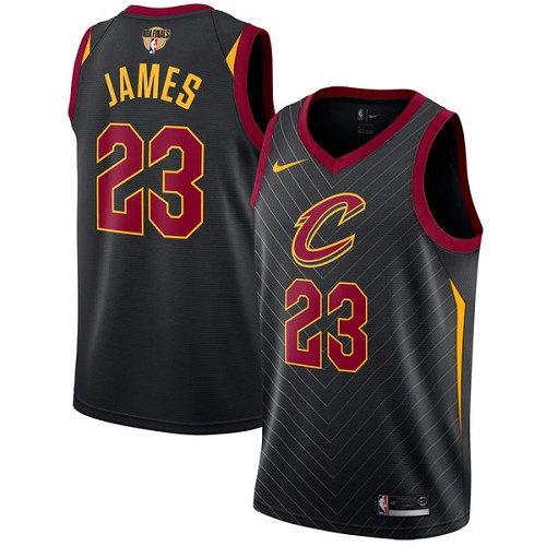 Nike Cavaliers #23 LeBron James Black The Finals Patch NBA Swingman Statement Edition Jersey Nike Cavaliers #23 LeBron James Black The Finals Patch NBA Swingman Statement Edition Jersey