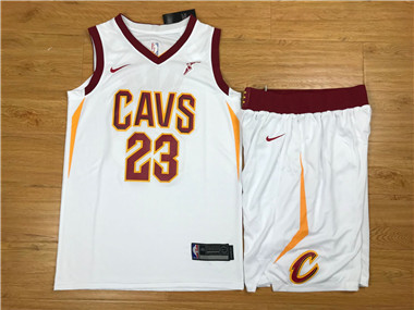 Nike Cavaliers #23 Lebron James White Swingman Jersey(With Shorts) Nike Cavaliers #23 Lebron James White Swingman Jersey(With Shorts)