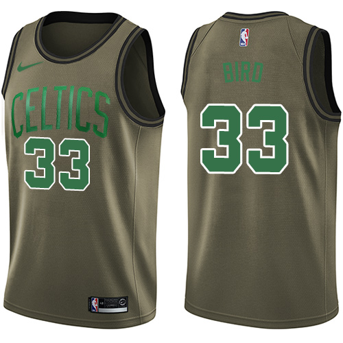 Nike Celtics #33 Larry Bird Green Salute to Service NBA Swingman Jersey Nike Celtics #33 Larry Bird Green Salute to Service NBA Swingman Jersey