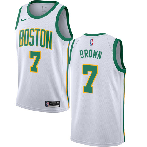 Nike Celtics #7 Jaylen Brown White NBA Swingman City Edition 2018 19 Jersey Nike Celtics #7 Jaylen Brown White NBA Swingman City Edition 2018 19 Jersey