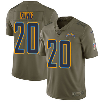 Nike Chargers #20 Desmond King Olive Youth Stitched NFL Limited 2017 Salute to Service Jersey Nike Chargers #20 Desmond King Olive Youth Stitched NFL Limited 2017 Salute to Service Jersey