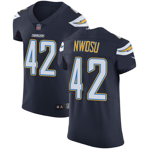 Nike Chargers #42 Uchenna Nwosu Navy Blue Team Color Men's Stitched NFL Vapor Untouchable Elite Jersey Nike Chargers #42 Uchenna Nwosu Navy Blue Team Color Men's Stitched NFL Vapor Untouchable Elite Jersey