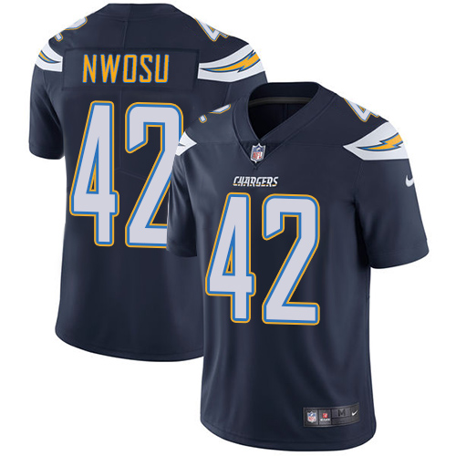 Nike Chargers #42 Uchenna Nwosu Navy Blue Team Color Men's Stitched NFL Vapor Untouchable Limited Jersey Nike Chargers #42 Uchenna Nwosu Navy Blue Team Color Men's Stitched NFL Vapor Untouchable Limited Jersey
