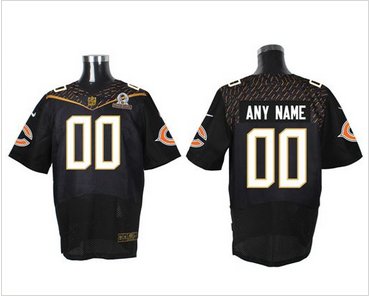 Nike Chicago Bears Customized Black 2016 Pro Bowl Men's Stitched NFL Elite Jersey