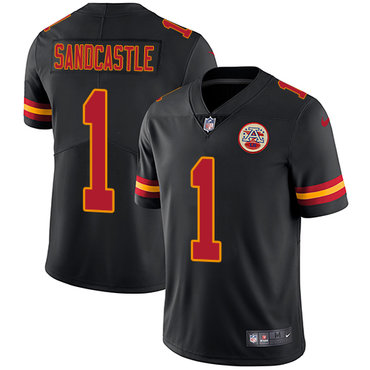 Nike Chiefs #1 Leon Sandcastle Black Men's Stitched NFL Limited Rush Jersey Nike Chiefs #1 Leon Sandcastle Black Men's Stitched NFL Limited Rush Jersey