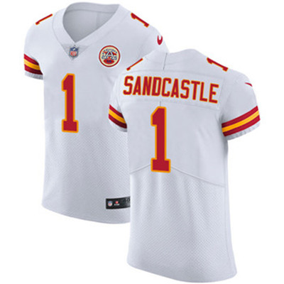 Nike Chiefs #1 Leon Sandcastle White Men's Stitched NFL Vapor Untouchable Elite Jersey Nike Chiefs #1 Leon Sandcastle White Men's Stitched NFL Vapor Untouchable Elite Jersey