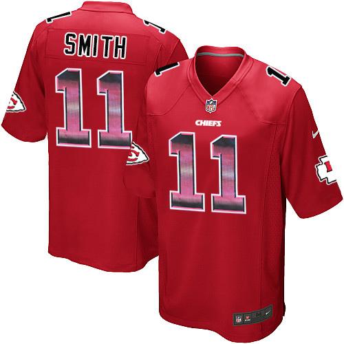 Nike Chiefs #11 Alex Smith Red Team Color Men's Stitched NFL Limited Strobe Jersey Nike Chiefs #11 Alex Smith Red Team Color Men's Stitched NFL Limited Strobe Jersey