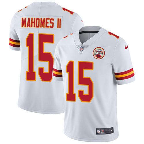 Nike Chiefs #15 Patrick Mahomes II White Men's Stitched NFL Vapor Untouchable Limited Jersey Nike Chiefs #15 Patrick Mahomes II White Men's Stitched NFL Vapor Untouchable Limited Jersey