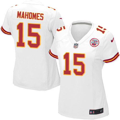 Nike Chiefs #15 Patrick Mahomes White Women's Stitched NFL Elite Jersey