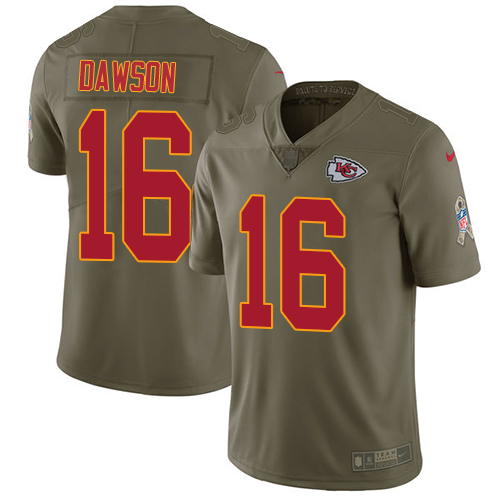 Nike Chiefs #16 Len Dawson Olive Men's Stitched NFL Limited 2017 Salute to Service Jersey Nike Chiefs #16 Len Dawson Olive Men's Stitched NFL Limited 2017 Salute to Service Jersey