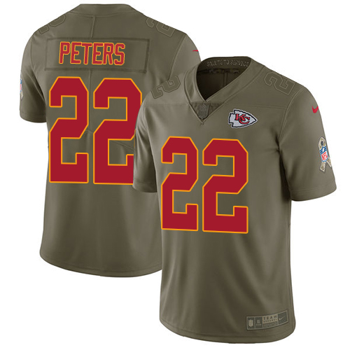Nike Chiefs #22 Marcus Peters Olive Men's Stitched NFL Limited 2017 Salute to Service Jersey Nike Chiefs #22 Marcus Peters Olive Men's Stitched NFL Limited 2017 Salute to Service Jersey