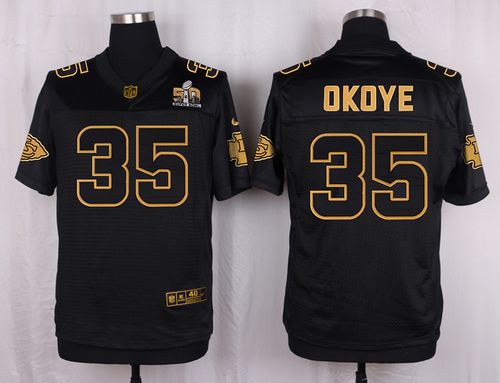 Nike Chiefs #35 Christian Okoye Black Men's Stitched NFL Elite Pro Line Gold Collection Jersey Nike Chiefs #35 Christian Okoye Black Men's Stitched NFL Elite Pro Line Gold Collection Jersey