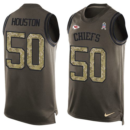 Nike Chiefs #50 Justin Houston Green Men's Stitched NFL Limited Salute To Service Tank Top Jersey Nike Chiefs #50 Justin Houston Green Men's Stitched NFL Limited Salute To Service Tank Top Jersey
